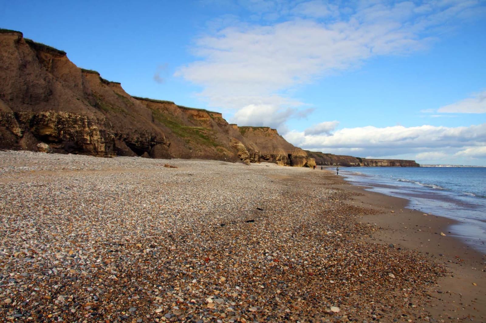 Pebble beach at Seaham, England, a classic sea glass shoreline