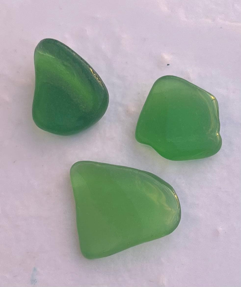 Sea glass collected at dirty beach, Türkiye