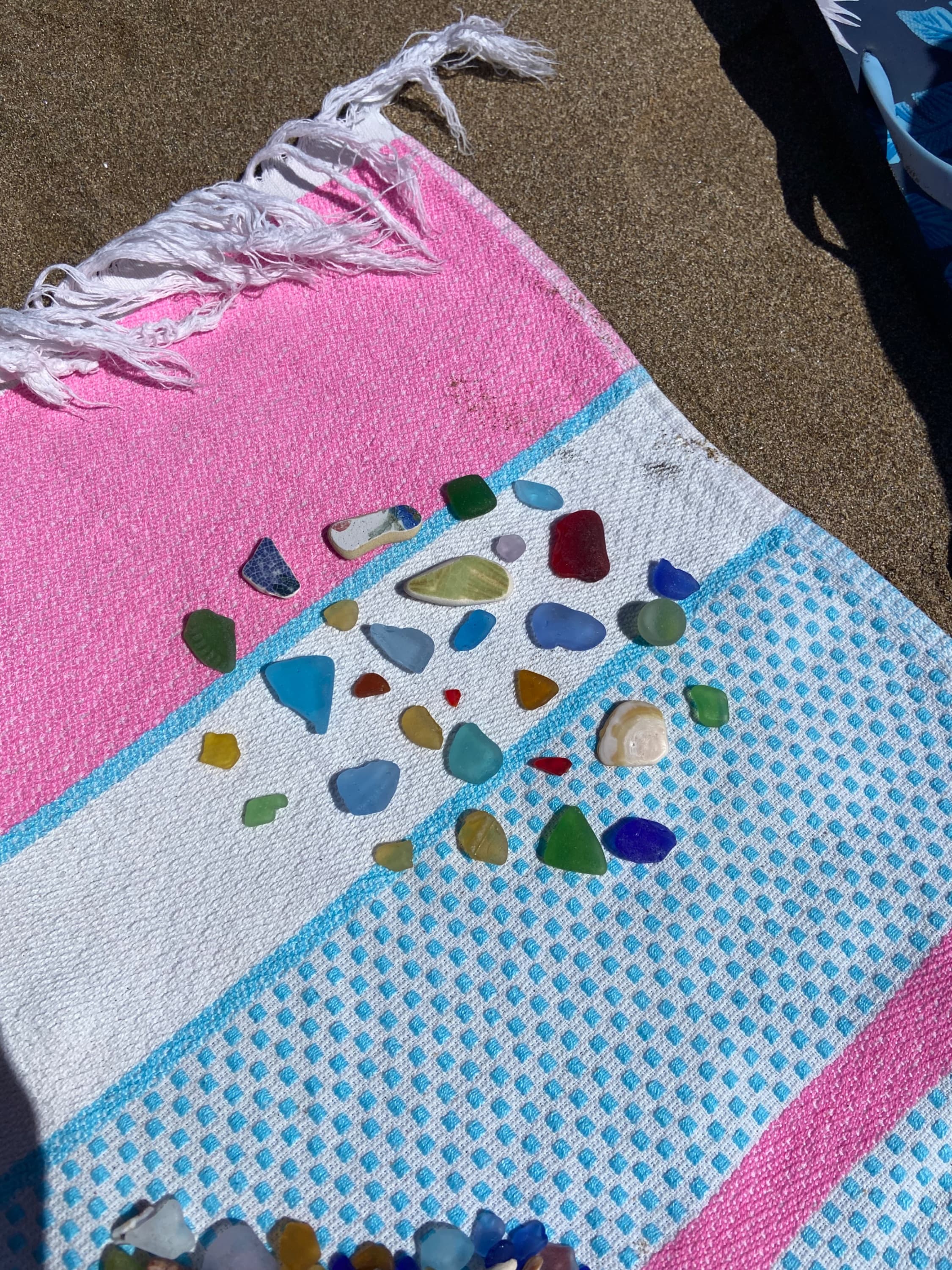 Sea glass collected at Peña la vieja, Spain