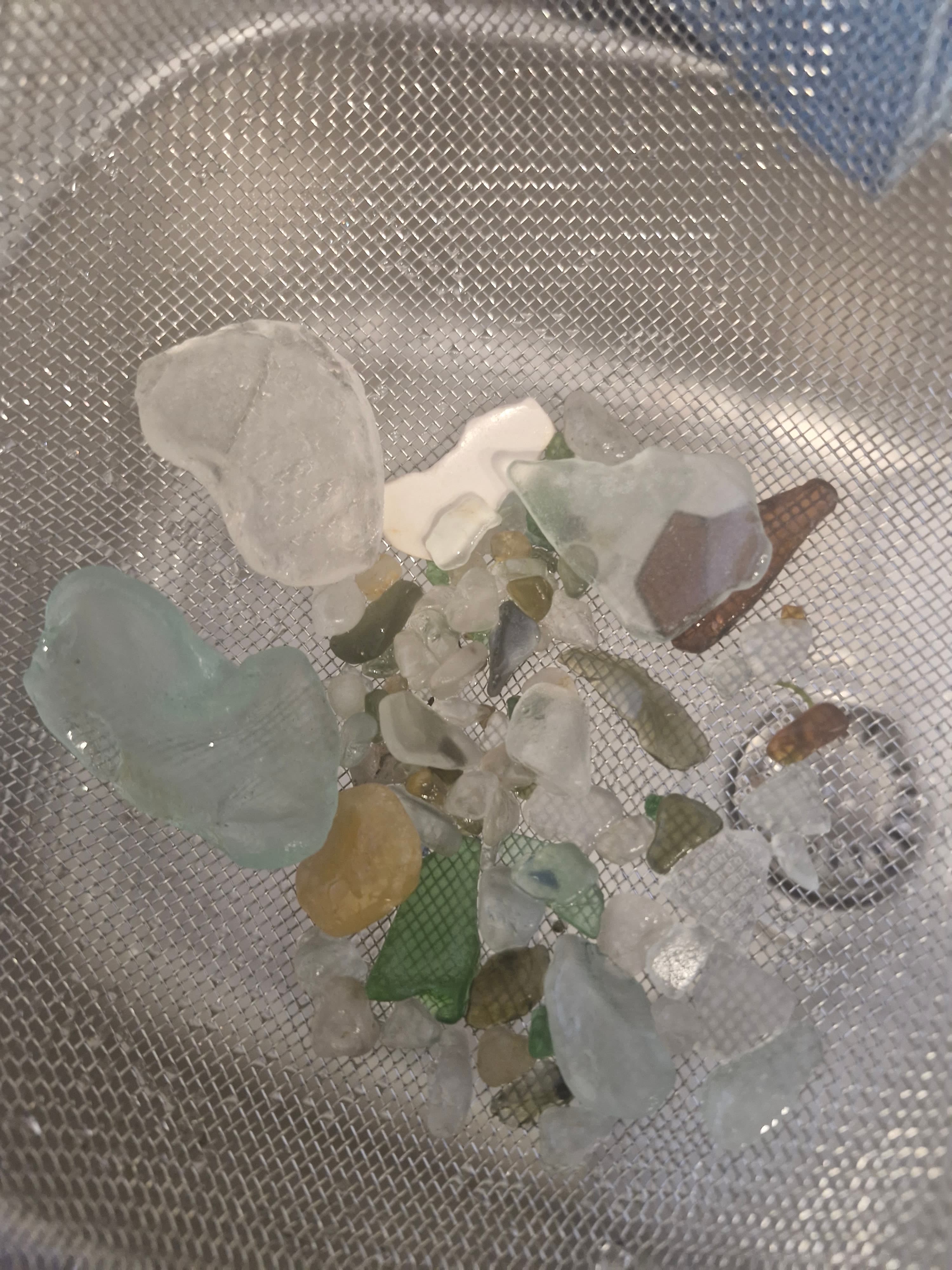 Sea glass found at Lossiemouth west beach, United Kingdom