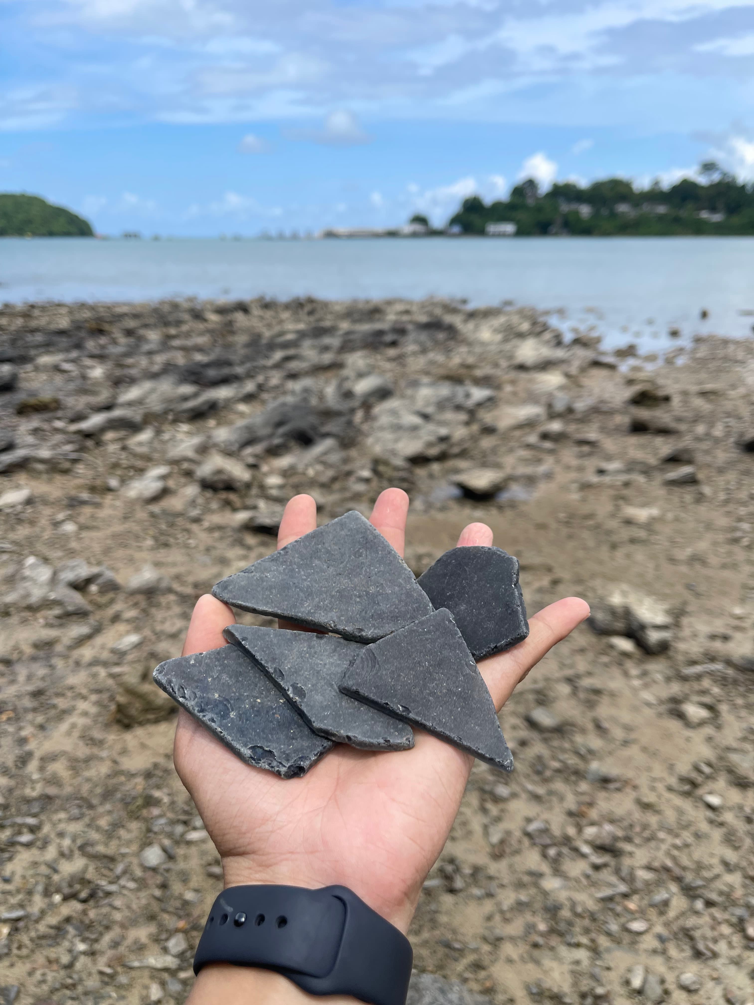 Sea glass found at Ao makham
