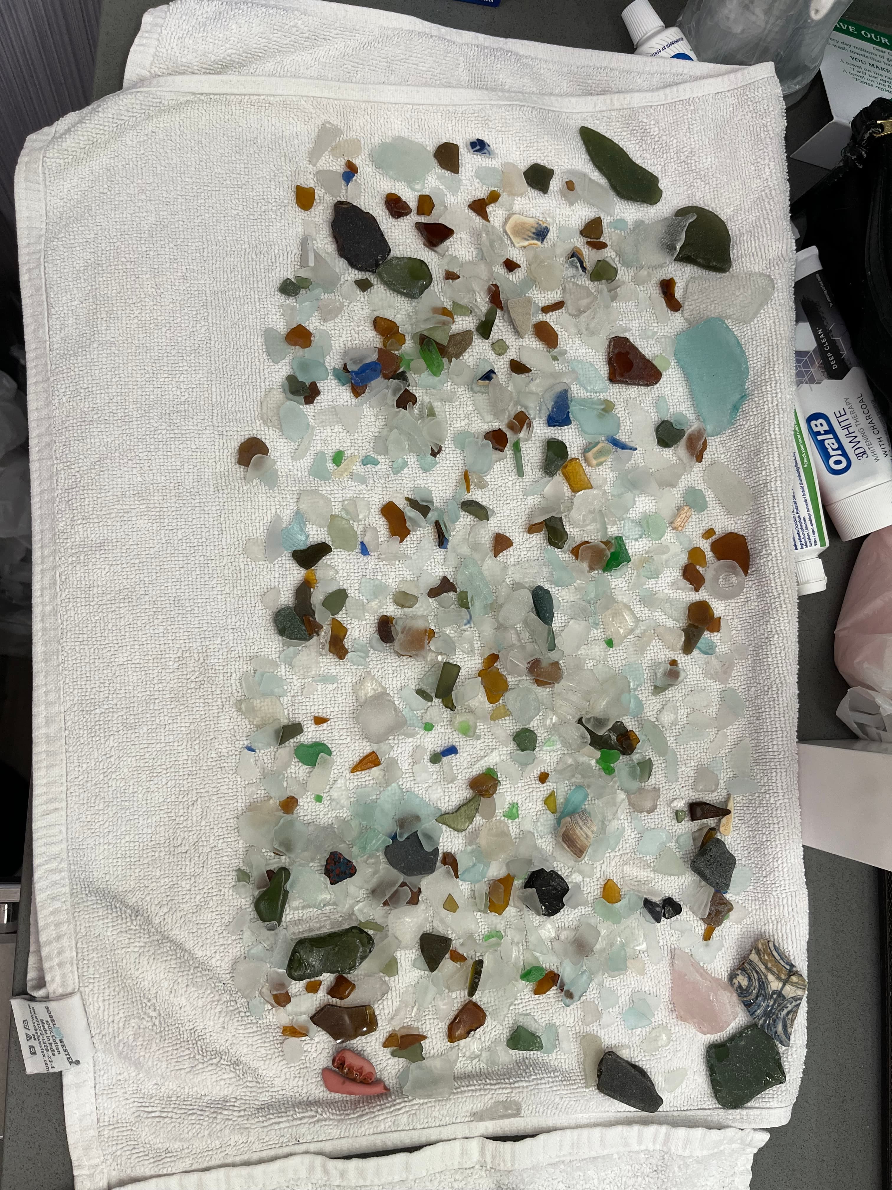 Sea glass found at Rockport