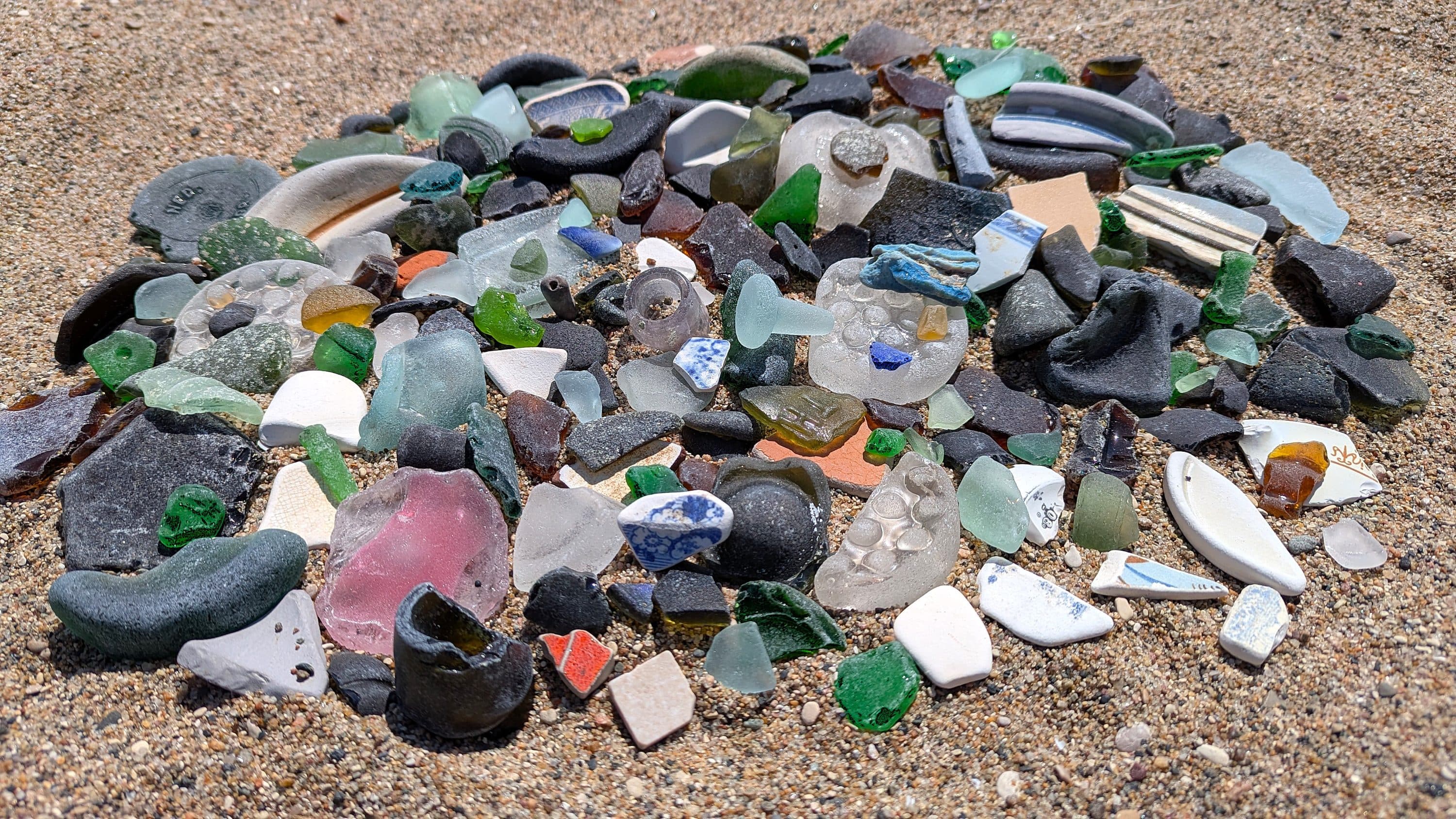Sea glass from Pebbles Beach, Barbados, Barbados (3)