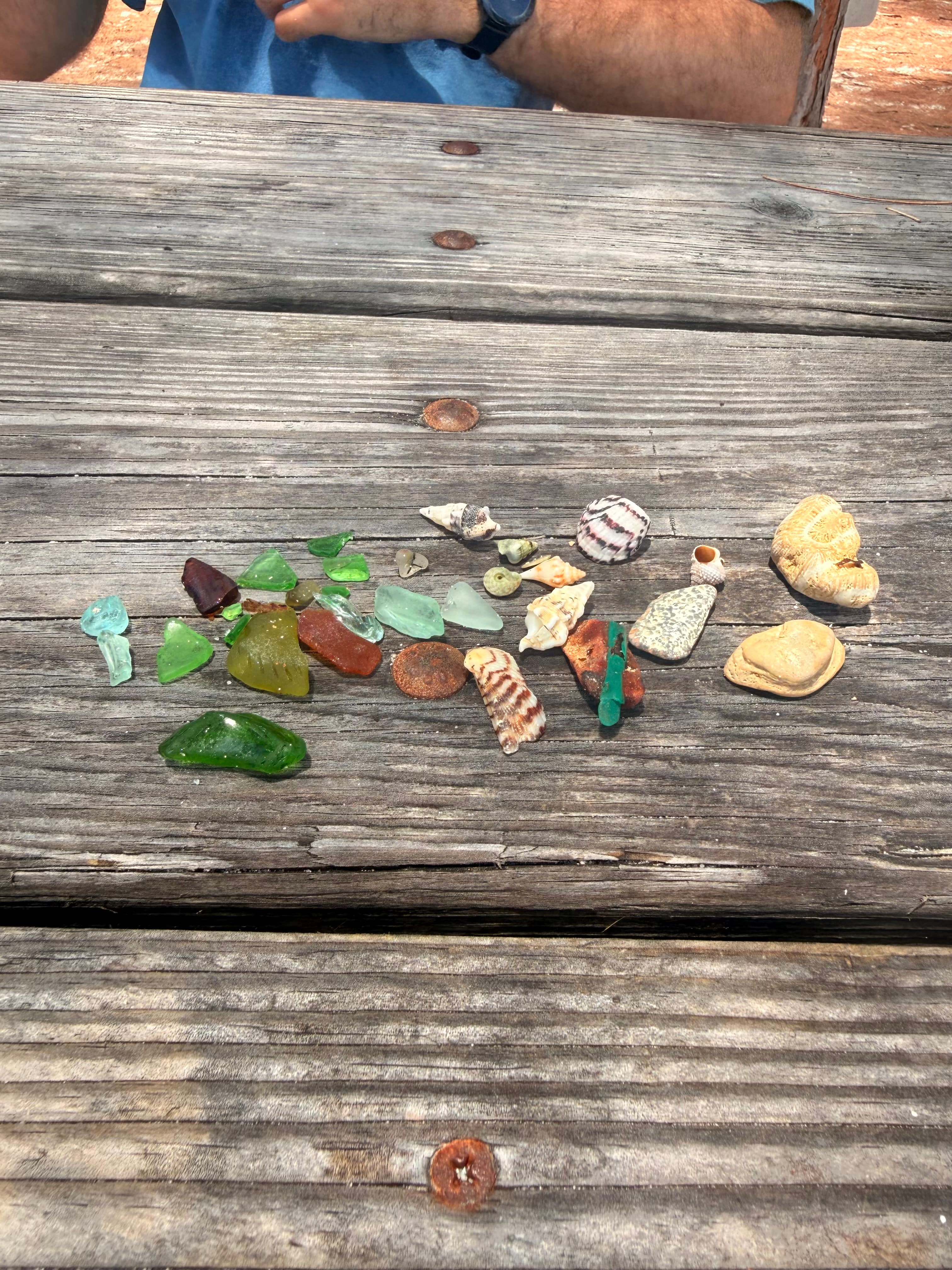 Sea glass found at Fort Zachary Taylor State Park