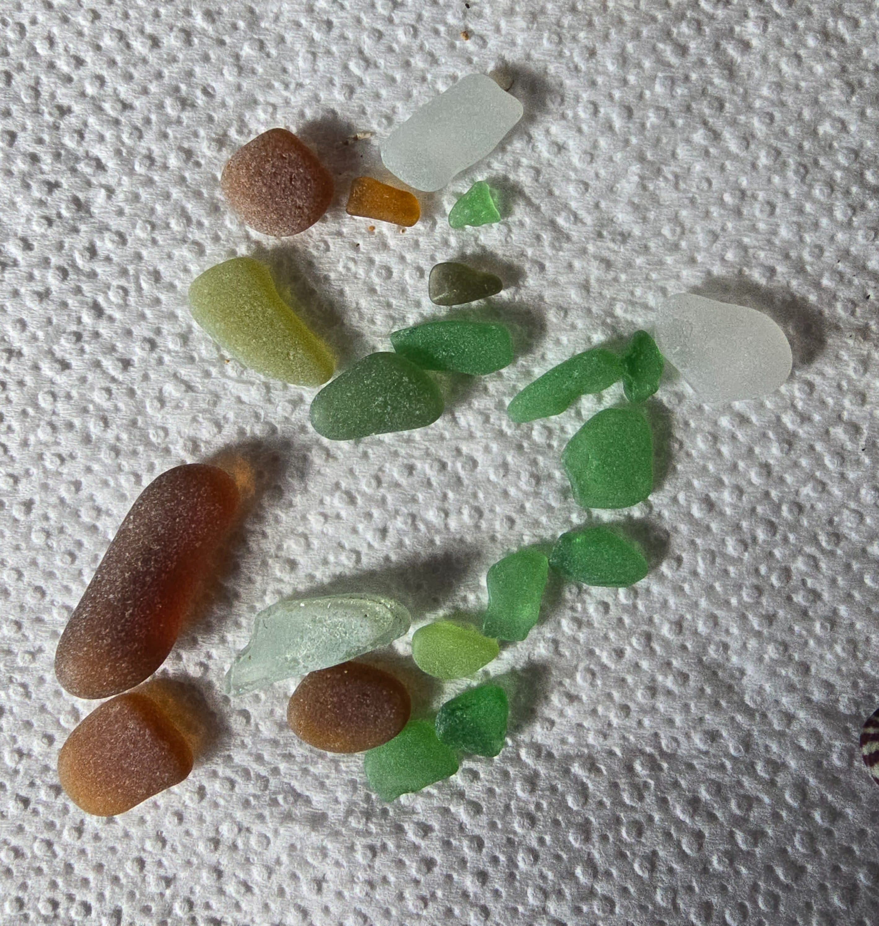 Sea glass found at Swanpool, United Kingdom