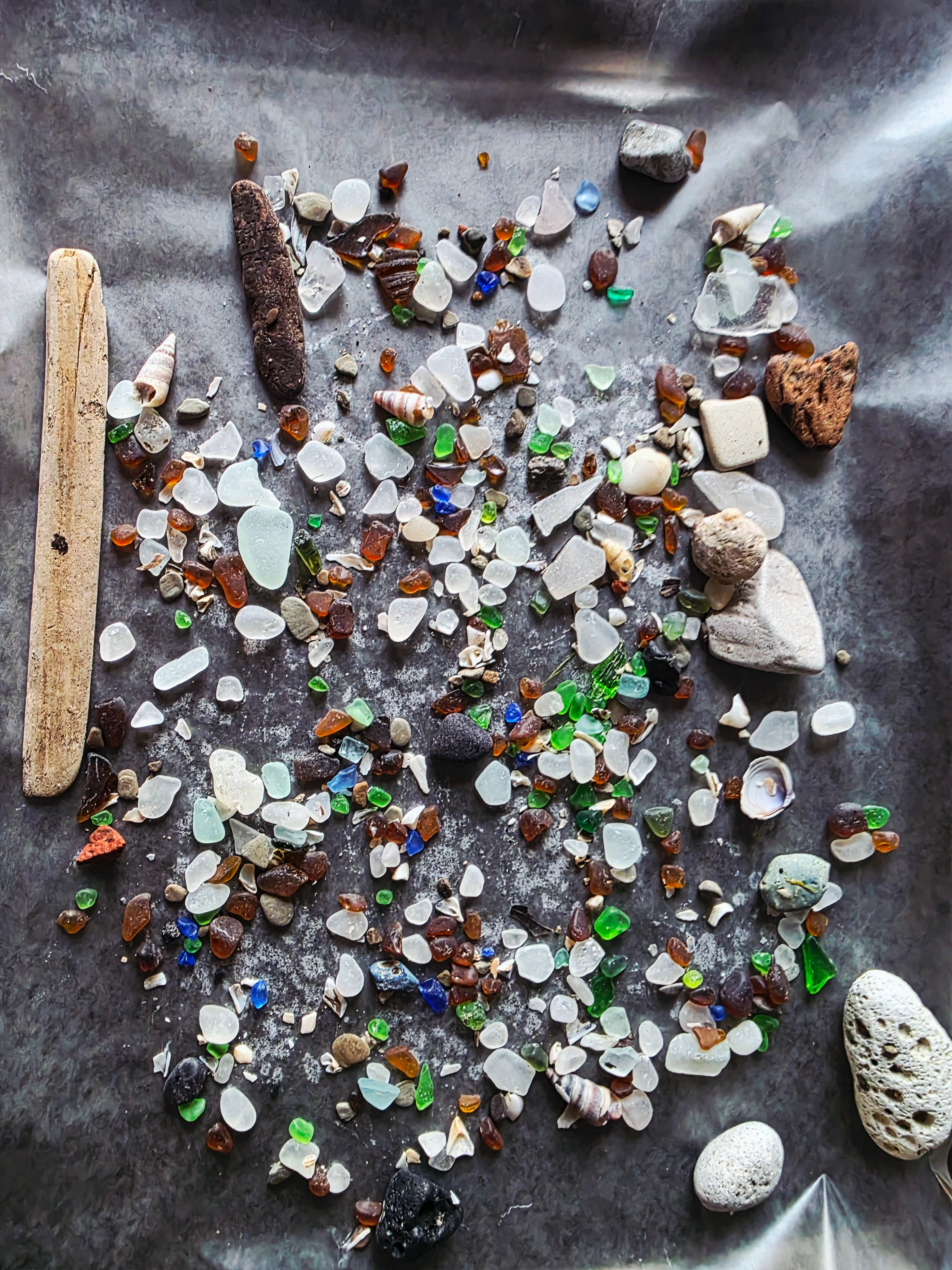 Sea glass found at Perkins Beach, United States