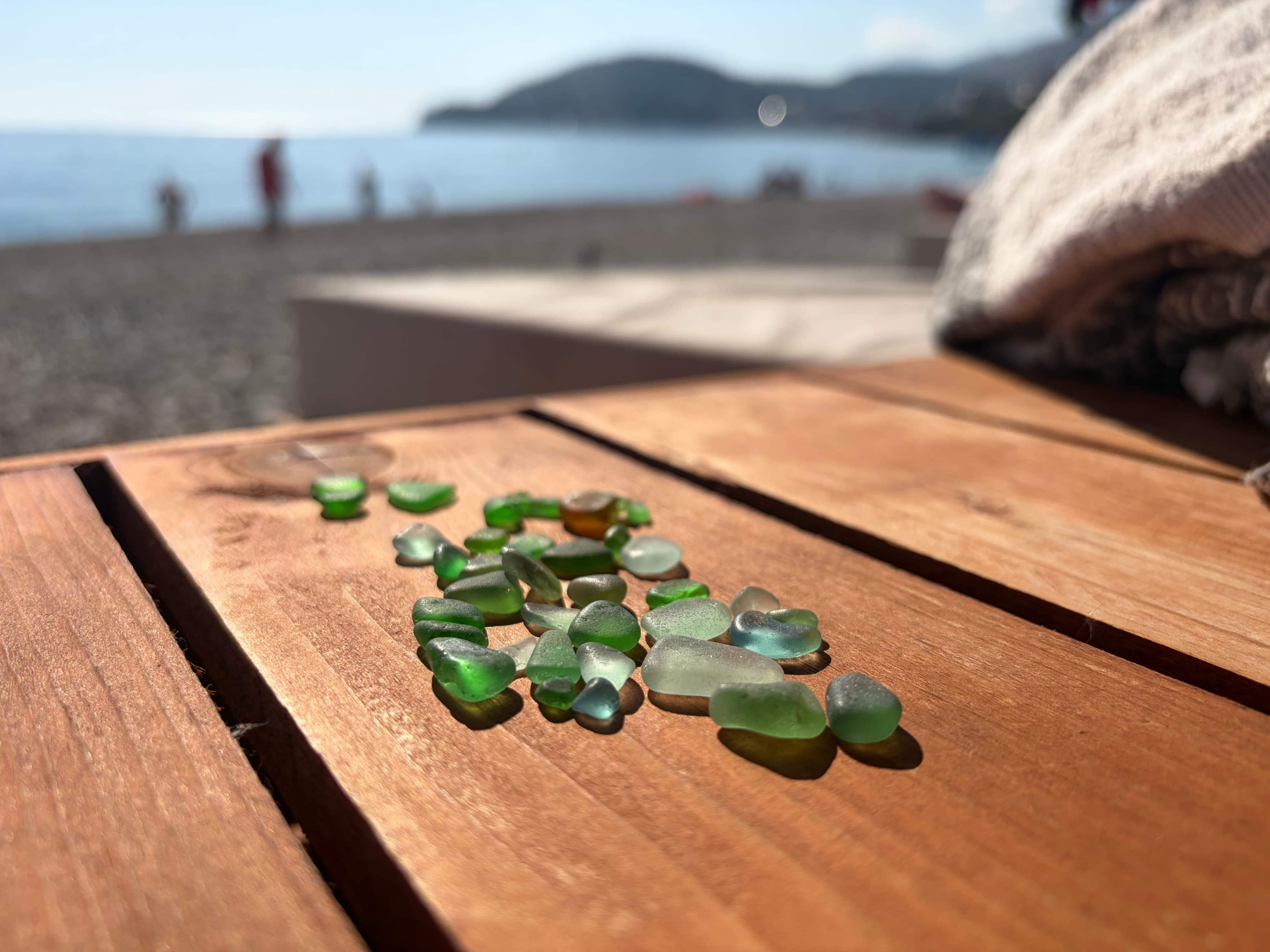 Sea glass found at Potami Beach, Albania