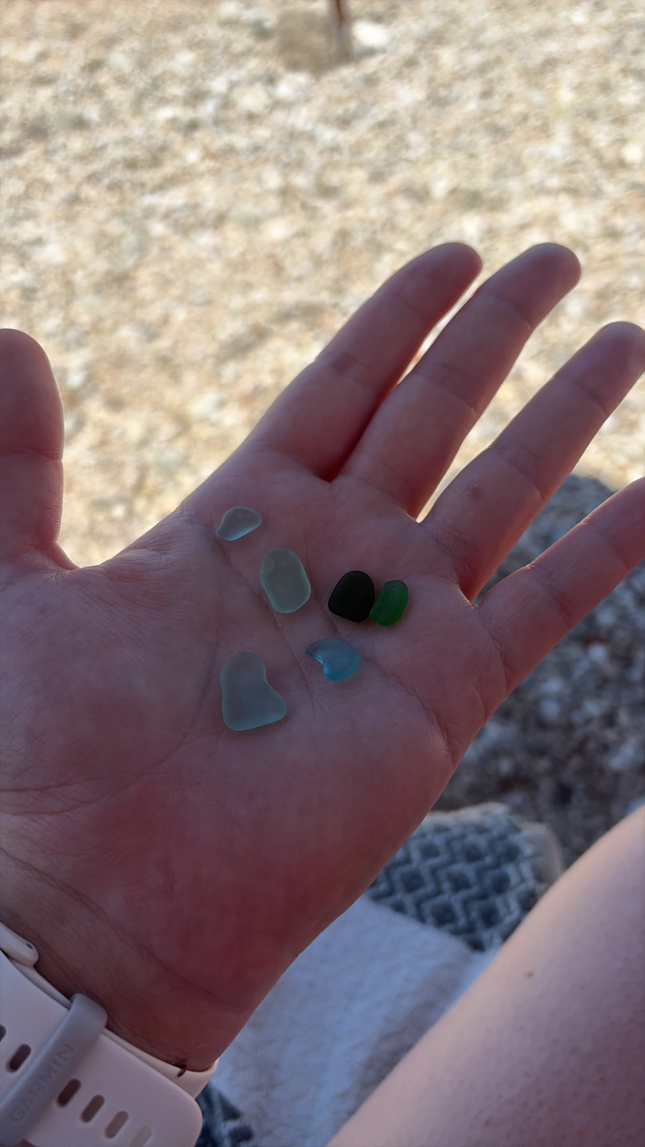 Sea glass from Potami Beach, Albania (2)