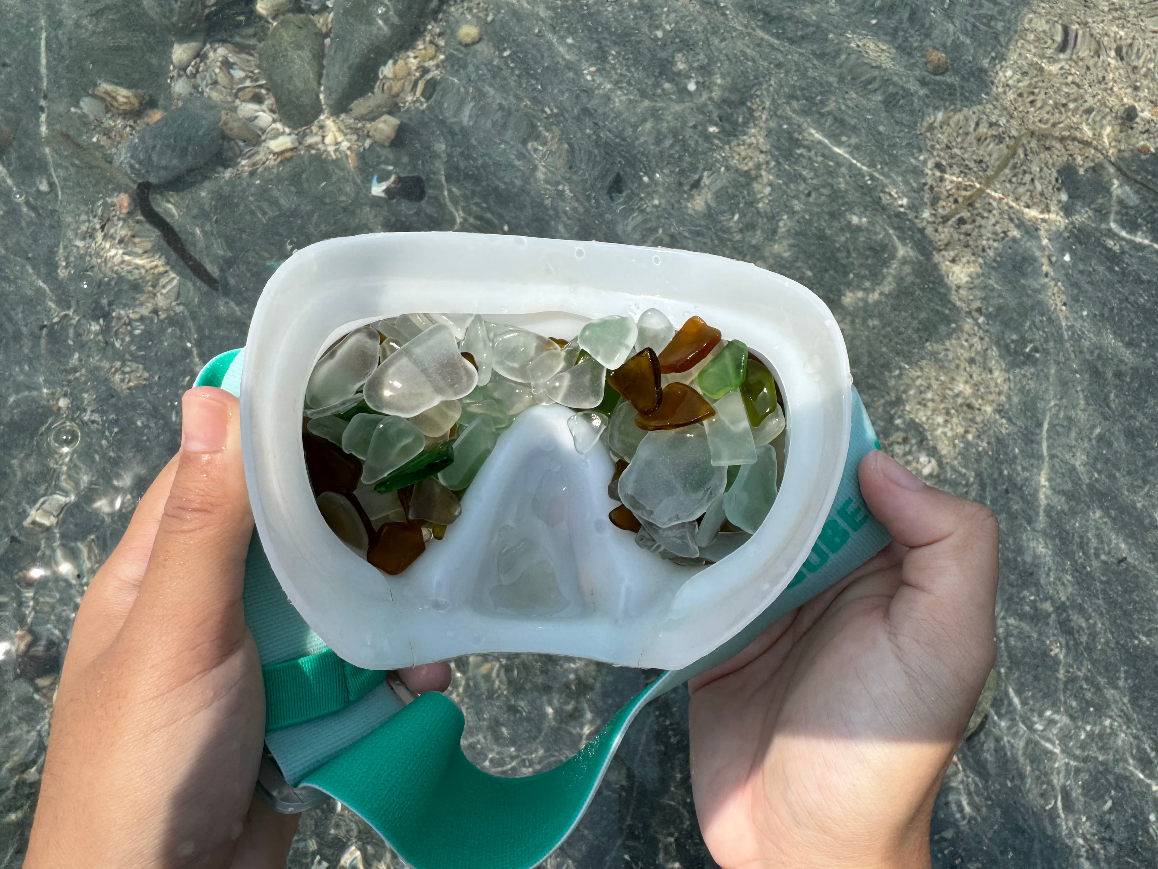 Sea glass from Hat Tham Phang Beach, Thailand (3)