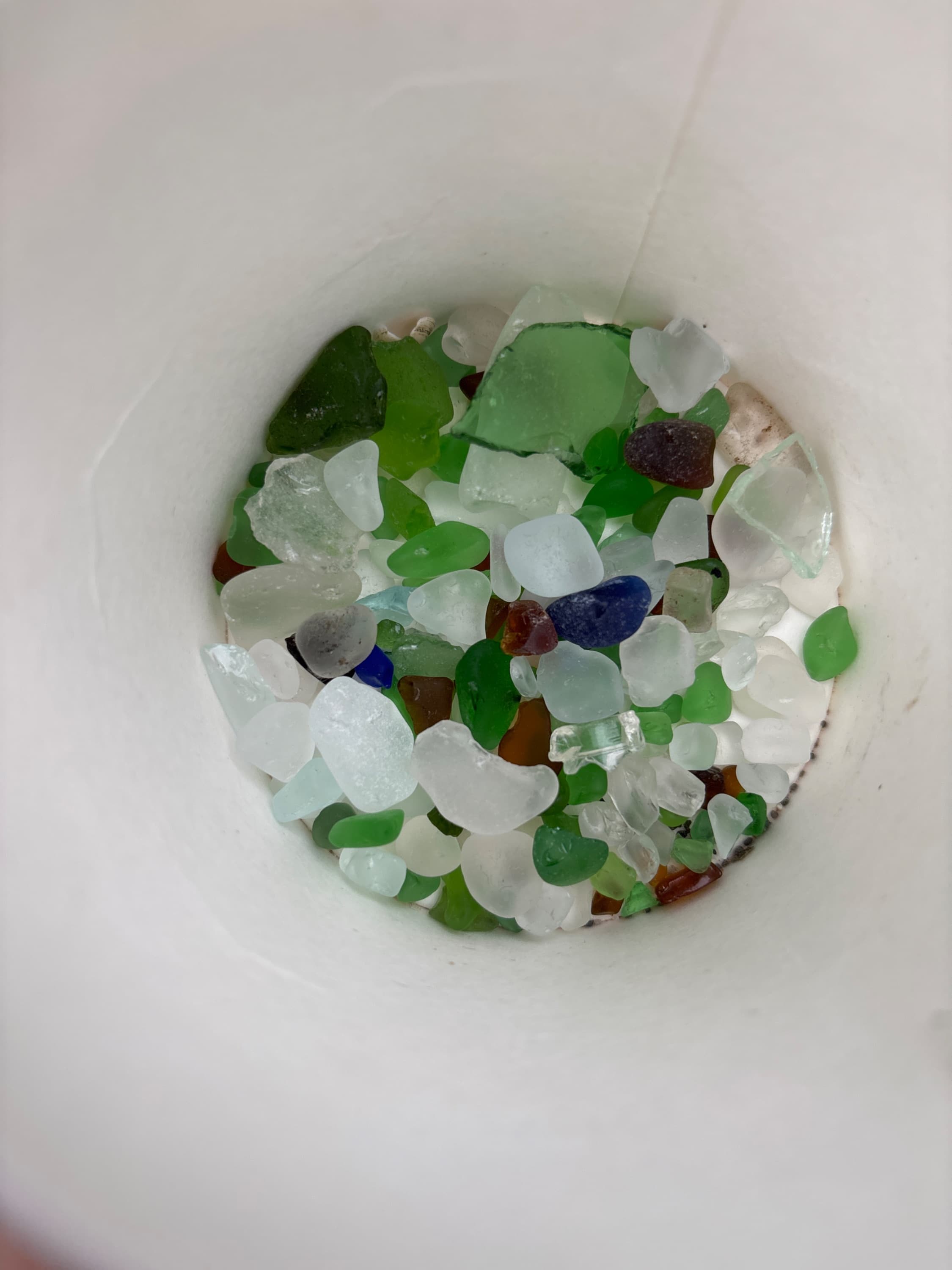 Sea glass collected at Confederation Park, Canada