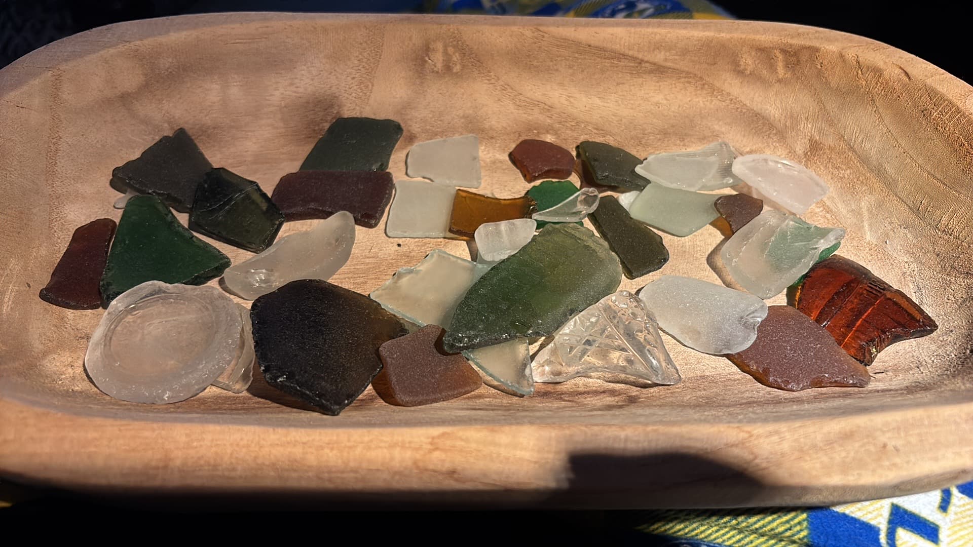 Sea glass collected at Stockton Beach, NSW, Australia