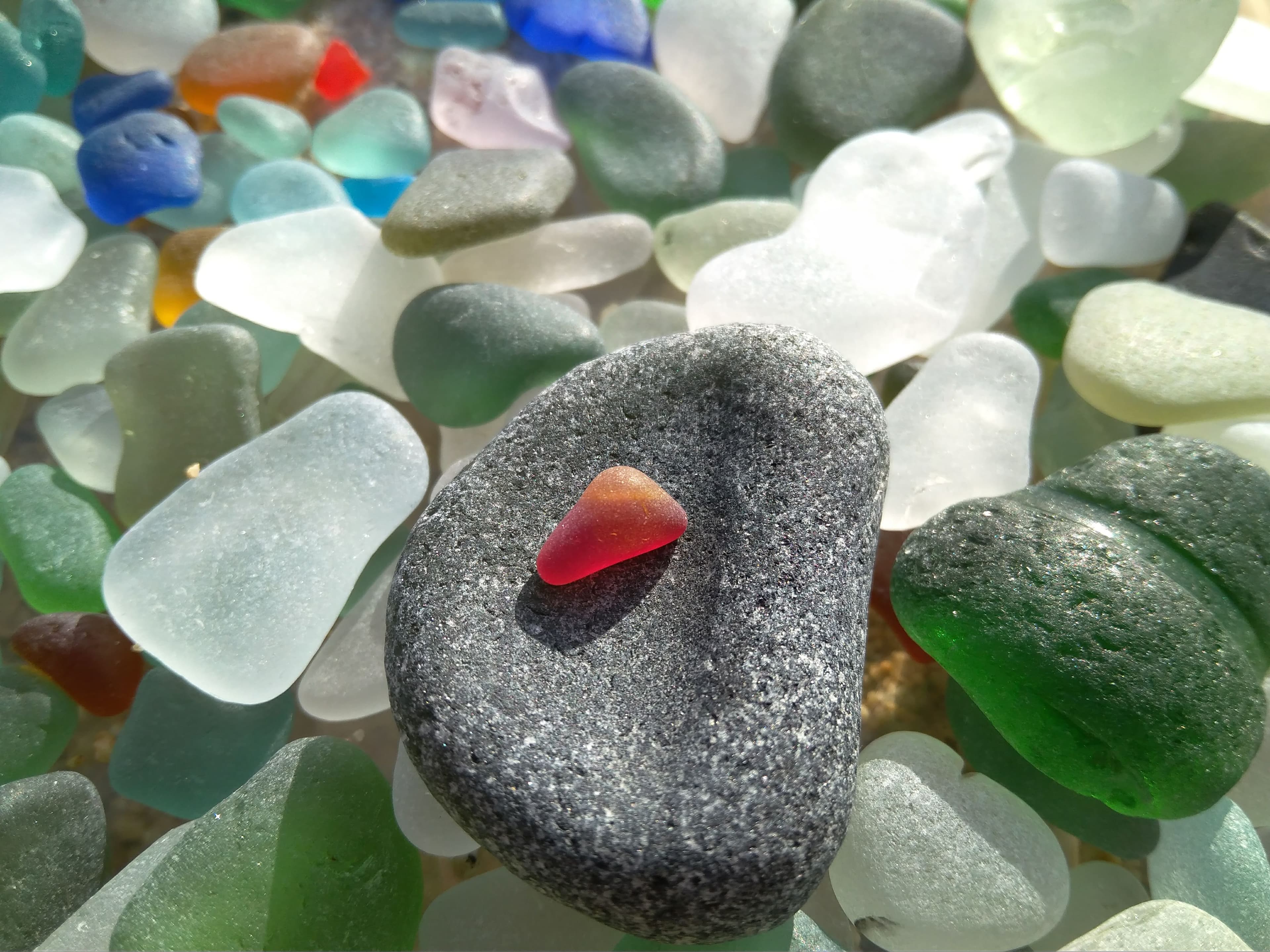 Sea glass from Badalona Beach, Spain (2)