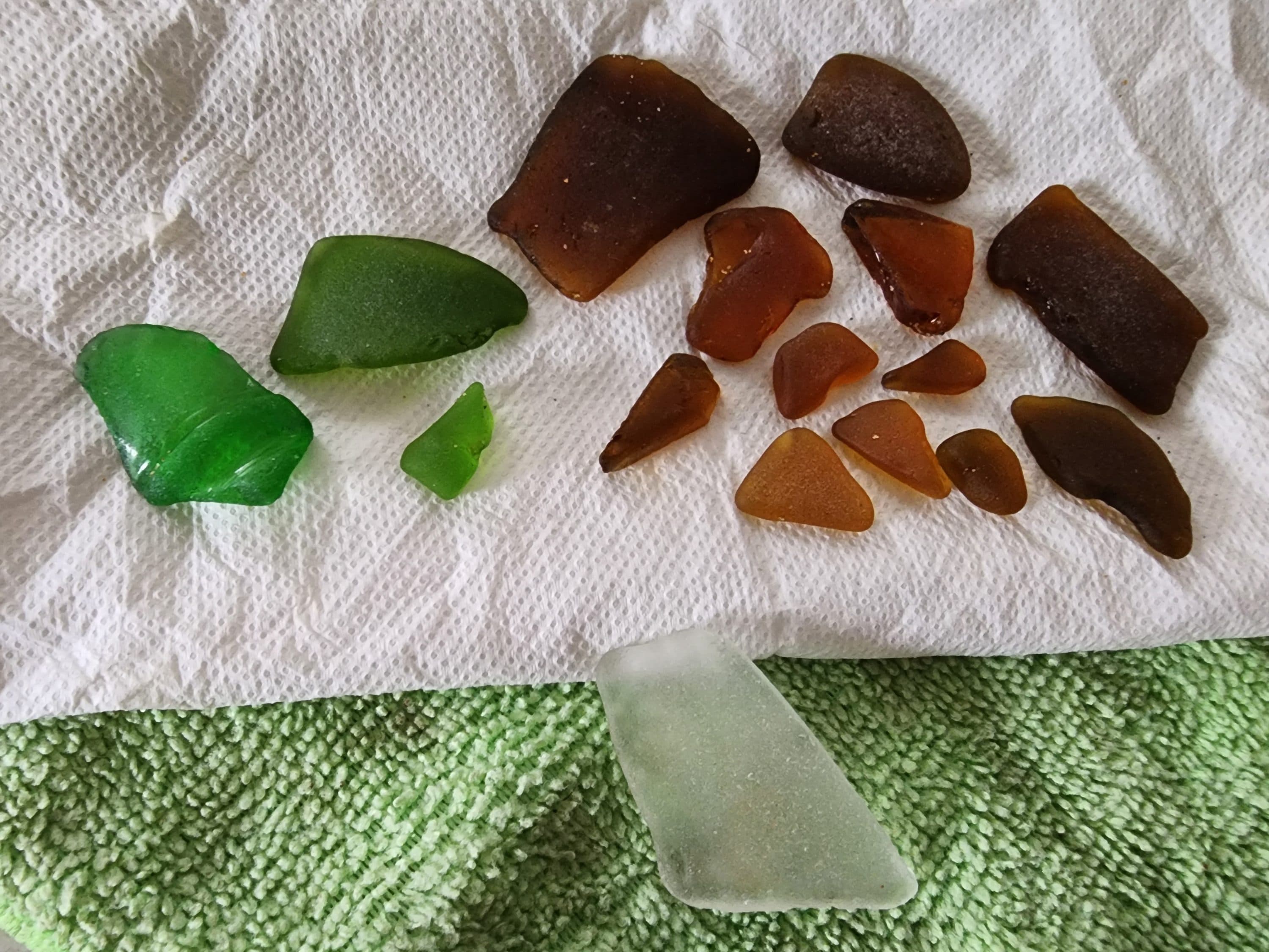 Sea glass found at Shelly Beach, Australia