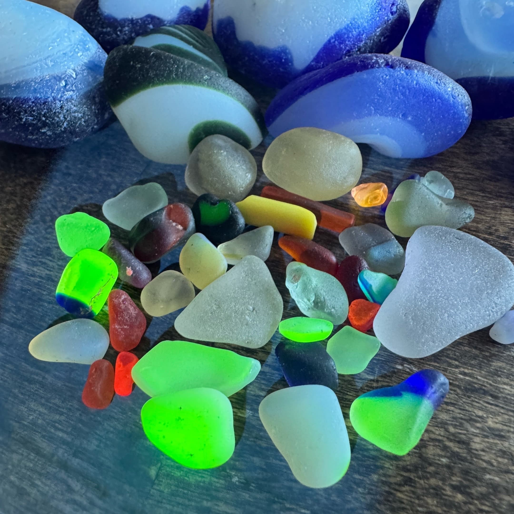 Sea glass found at Shark Finn, United States