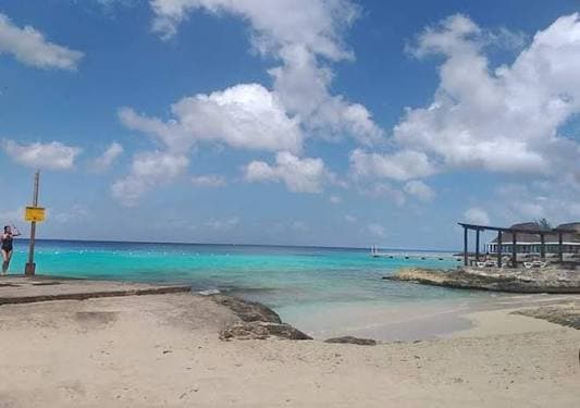 Sea glass found at Punta Langosta, Cozumel