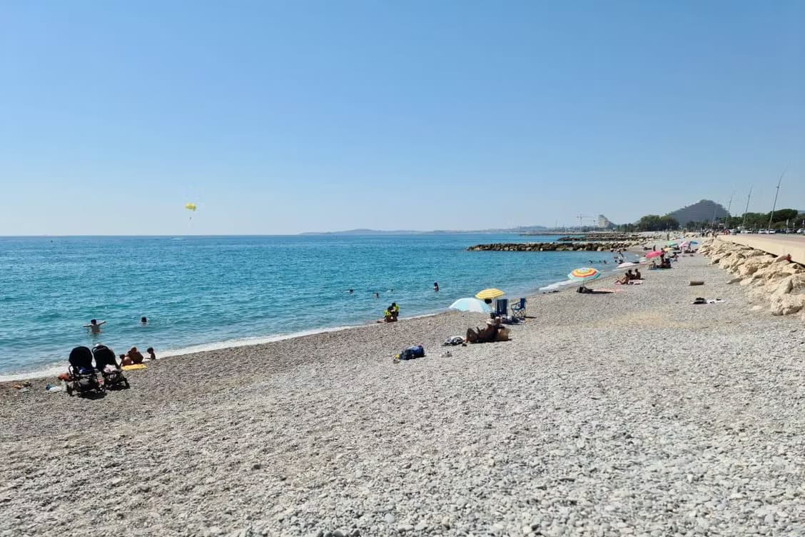 Sea glass found at Plage Le Neptune, Cagnes-sur-Mer, France