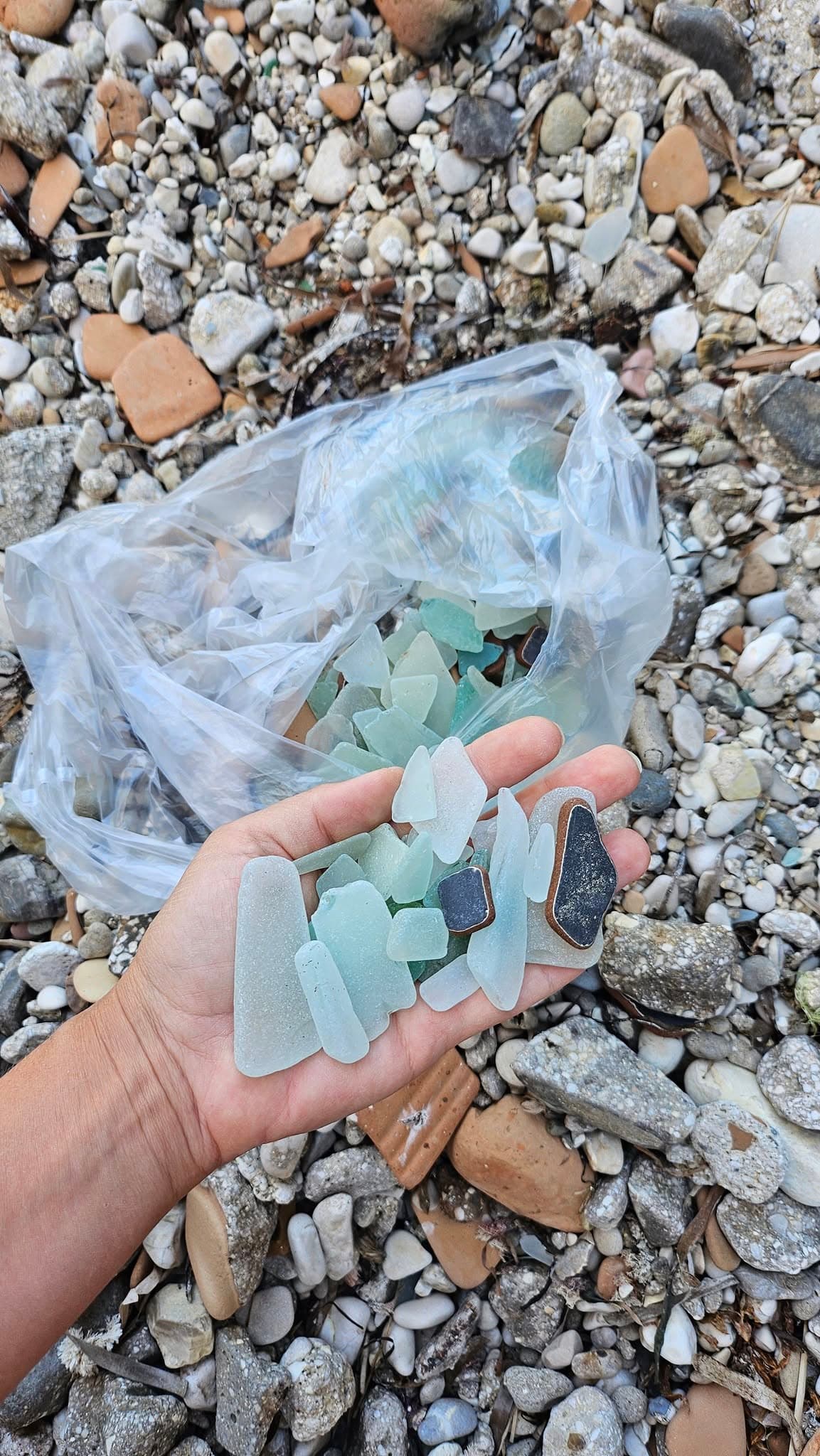 Sea glass from Uji i Ftohte Beach, Albania (2)
