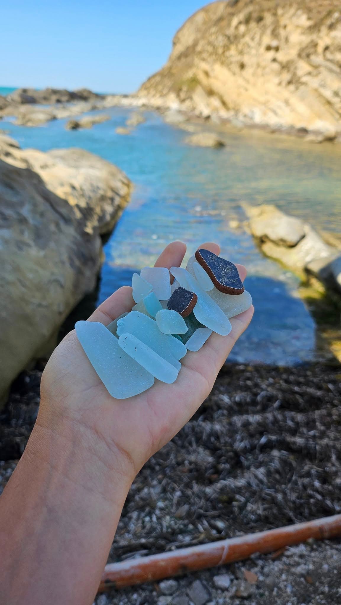 Sea glass from Uji i Ftohte Beach, Albania (3)