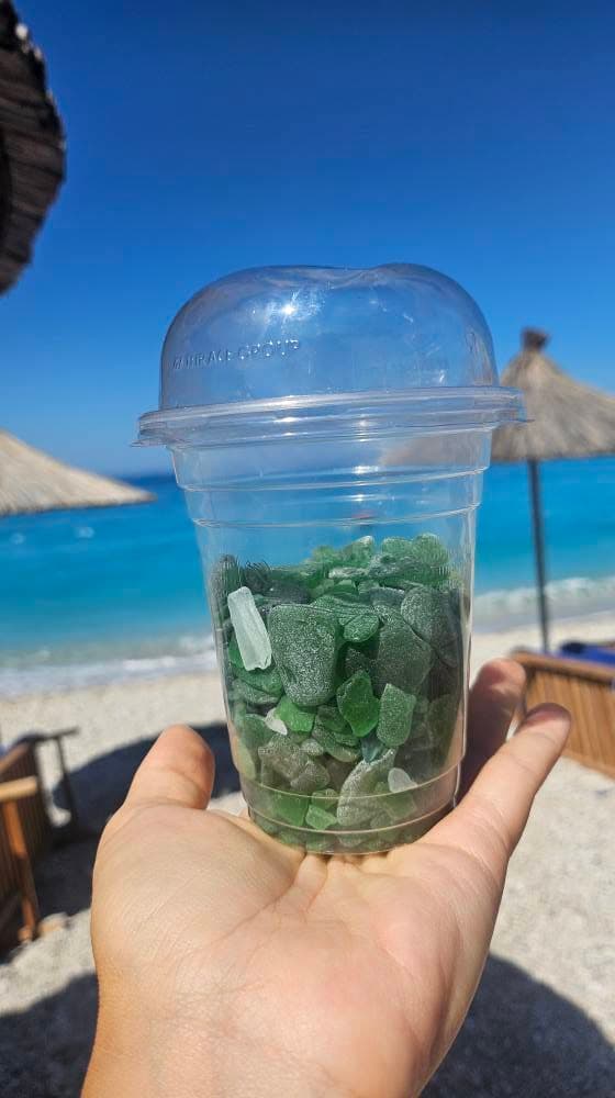 Sea glass from Borsh Beach, Albania (2)