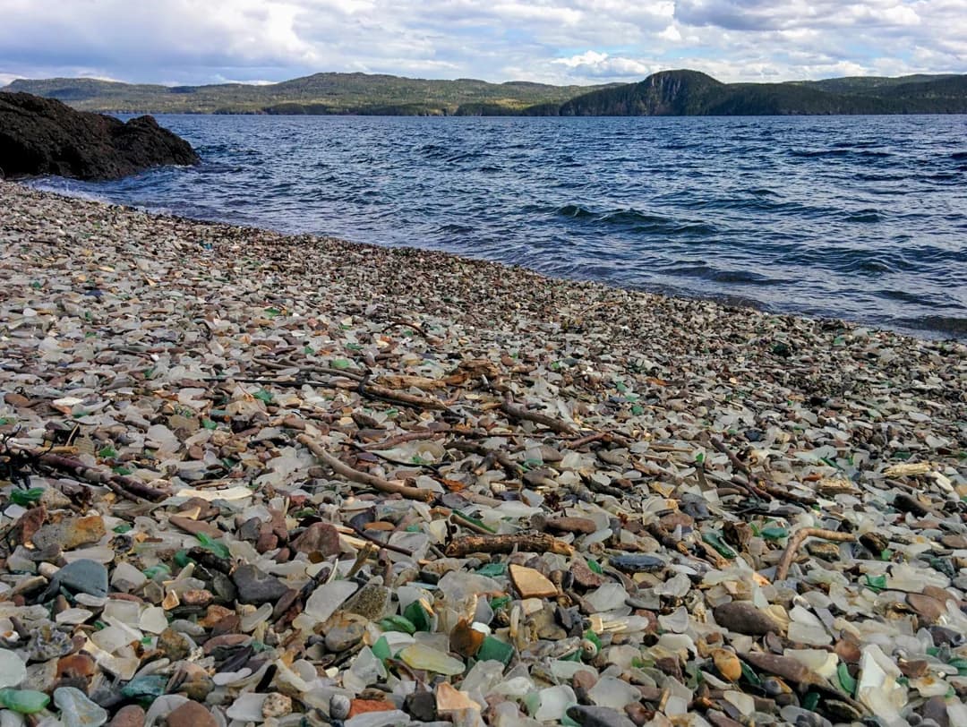 Sea glass collected at Glassy Beach, Springdale, Canada