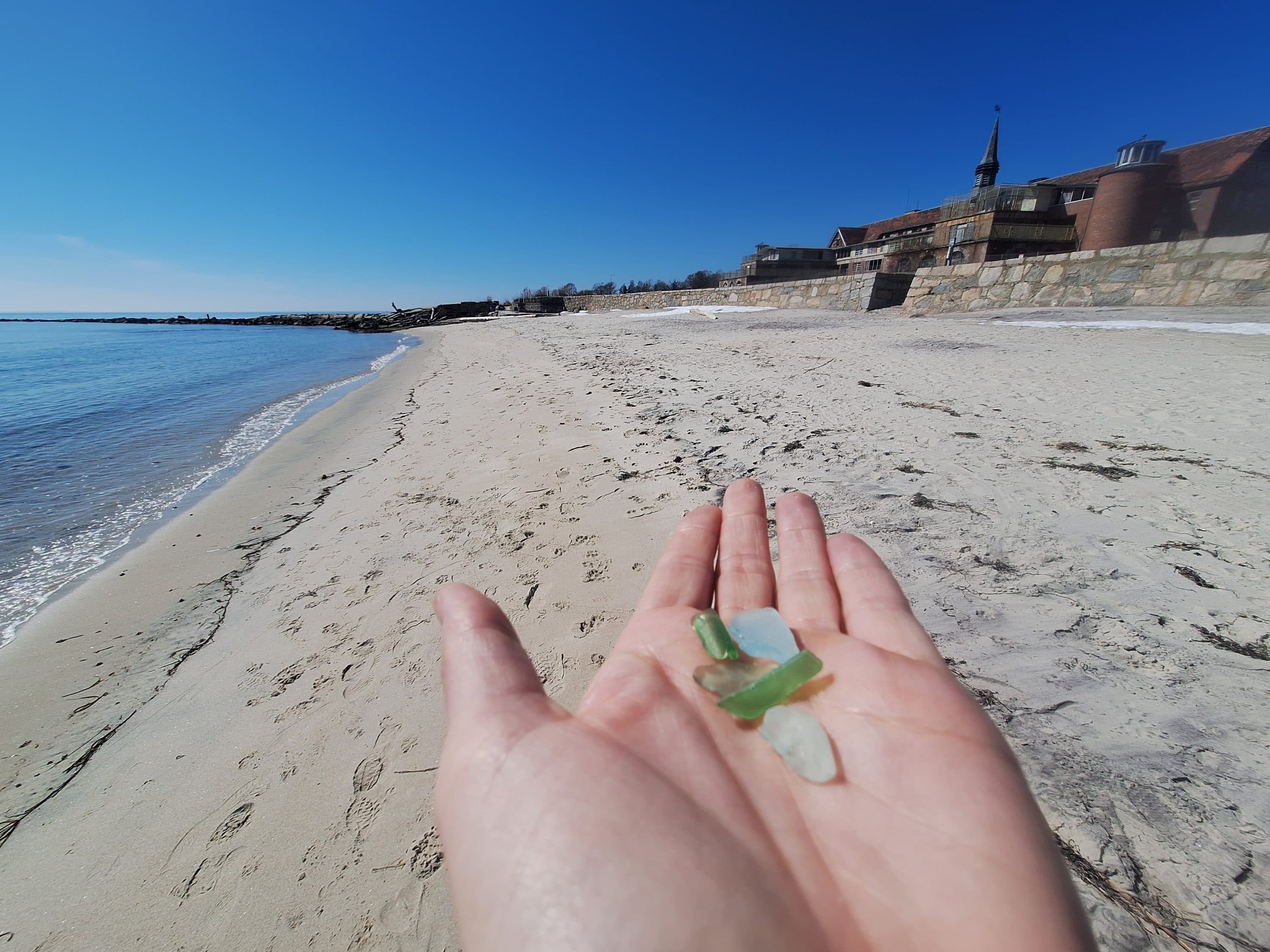 Sea glass found at Seaside sanitorium, United States