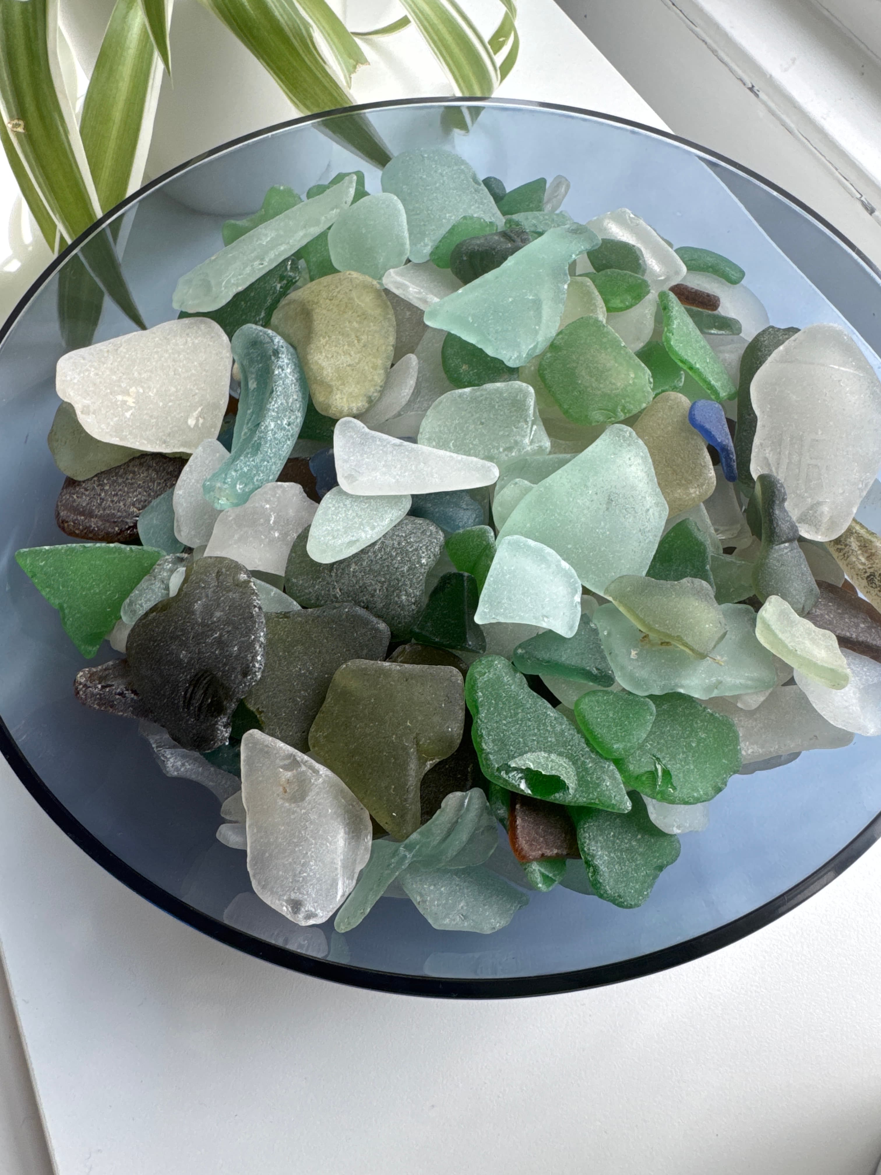 Sea glass found at Helensburgh Beach